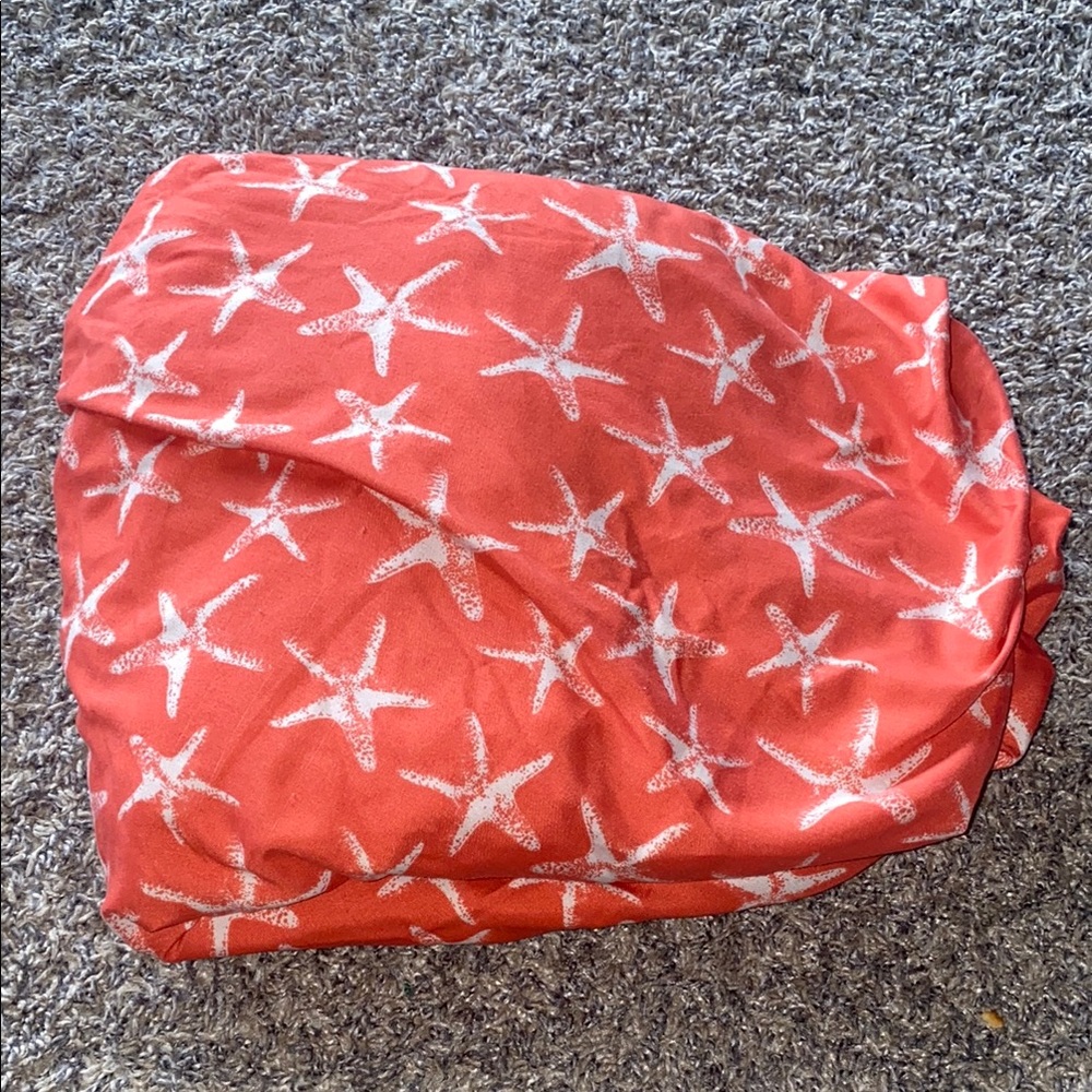 Coral Starfish Print Fitted Sheet & Flat Sheet FULL
